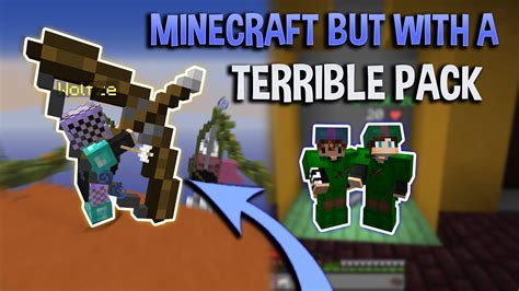 I Played Minecraft With The Worst Texture Pack Ever Youtube