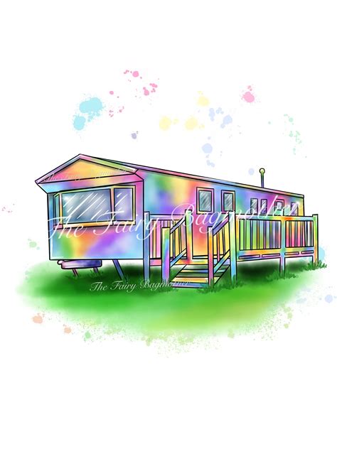 Rainbow Static Caravan Clip Art File For Sublimation Etsy New Zealand