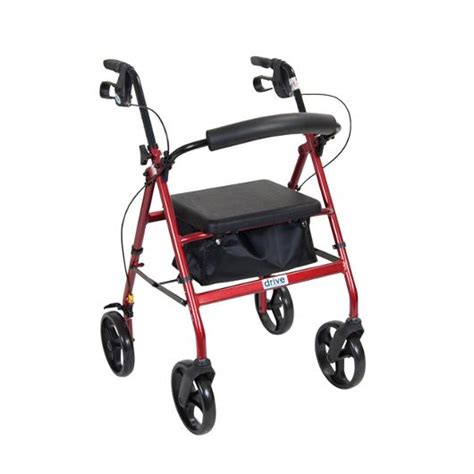Drive Medical Aluminum Rollator W75 Casters Drive Medical Rolling