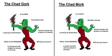 The Chad Gork Vs The Chad Mork Warhammer Fantasy Know Your Meme