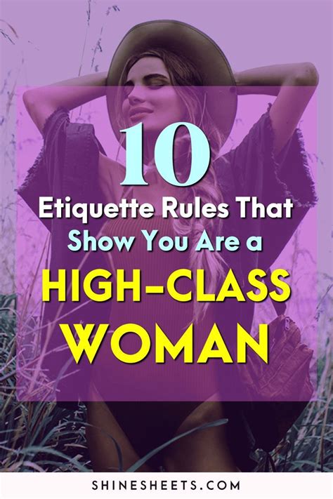 Lady Etiquette Rules That Show You Are A High Class Woman Etiquette Etiquette And Manners