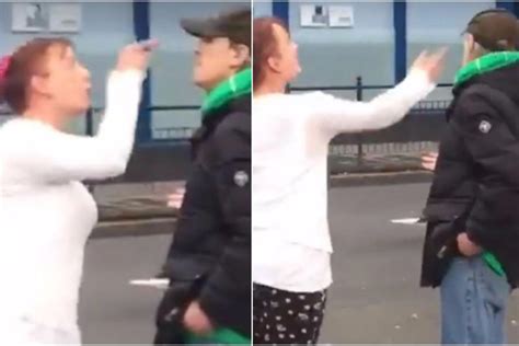 Woman Viciously Slaps And Punches Man During Glasgow Street Bust Up In