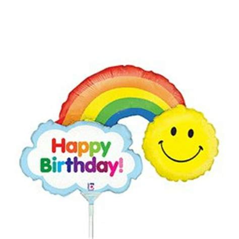 Betallic 86632 14 In Happy Birthday Rainbow Balloon