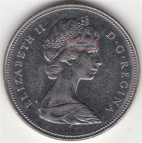 1973 Canadian 50 Cent Coin Missing Of The A In Ad