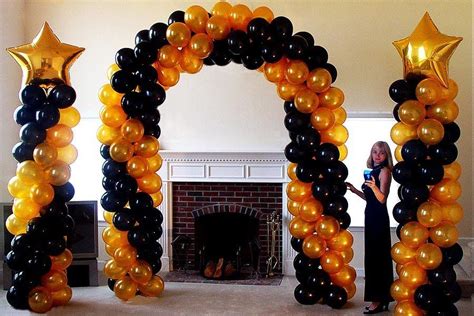 Universal Gold And Black Arch And Columns Balloon Archway Balloon