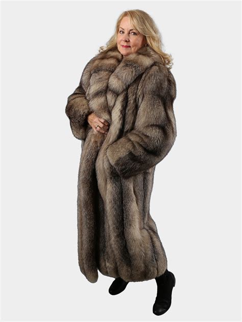 Women S Natural Crystal Fox Fur Coat Estate Furs