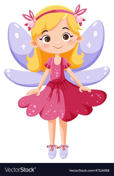 Cute Fairy Princess Cartoon Character Royalty Free Vector
