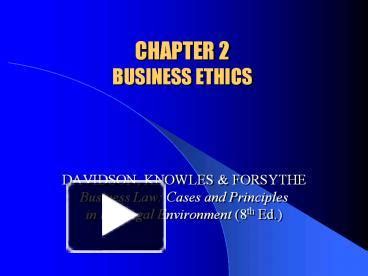 PPT CHAPTER BUSINESS ETHICS PowerPoint Presentation Free To Download Id B ZDc Z