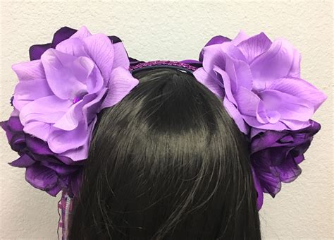Purple Flower Headband Flower Headdress Floral Crown Purple Flower
