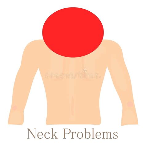 Neck Problem Icon Cartoon Style Stock Vector Illustration Of Health