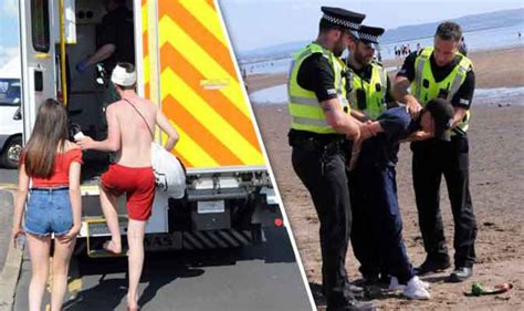 Its Like This Every Year Thousands Of Drunk Teens Fight Police In Beach Party Chaos Uk