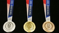 What do Olympics gold, silver and bronze medals look like in 2021?