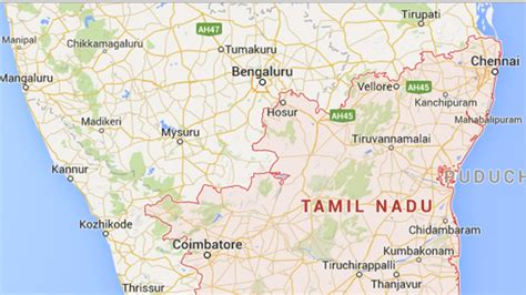 Physical 3d Map Of Tamil Nadu Satellite Outside
