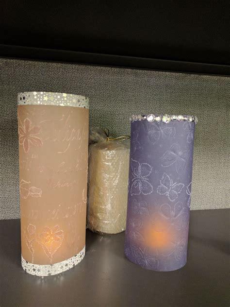 Luminaries Made From Vellum Washi Tape And Battery Operated Lights