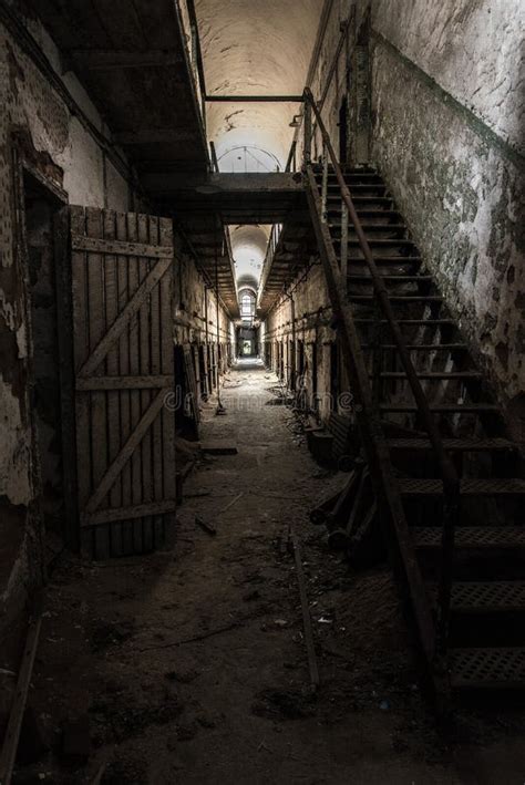 Abandoned Corridor In The Eastern State Penitentiary In Philadelphia