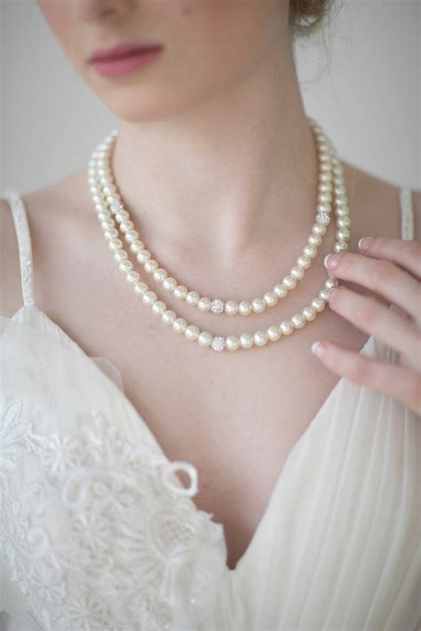 Wedding Pearl Necklace Bridal Pearl Jewelry Bridal Necklace Etsy