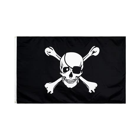Polyester Hanging Jolly Roger Skull Cross Bones Pirates Flagflags