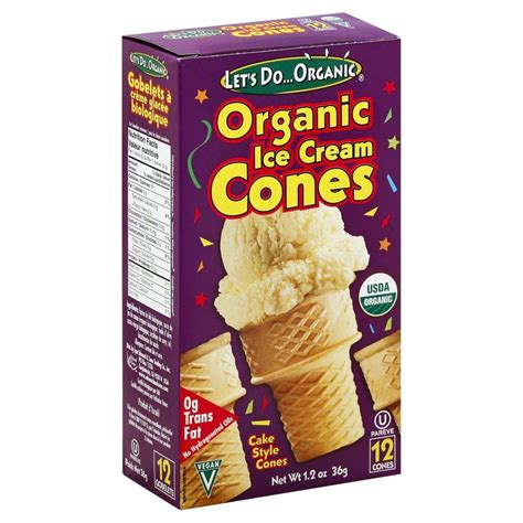 Lets Do Organics Organic Ice Cream Cones Cake Style Cones 23 Oz