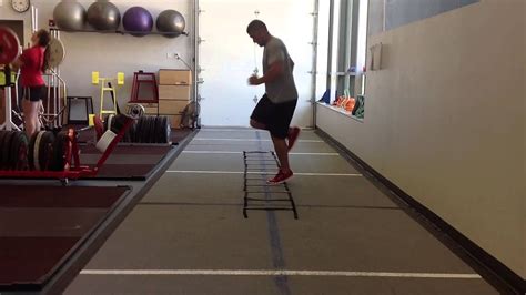 Agility Ladder Lateral Single Leg Ankle Hop Youtube