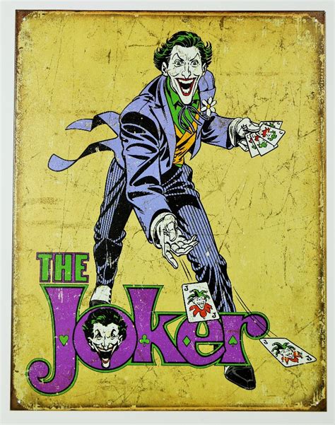 The Joker Tin Sign Dc Comics Suicide Squad Batman Villian