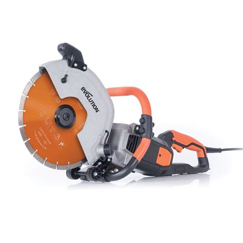 evolution r300dct 300mm 12 electric disc cutter concrete saw with premium diamond blade