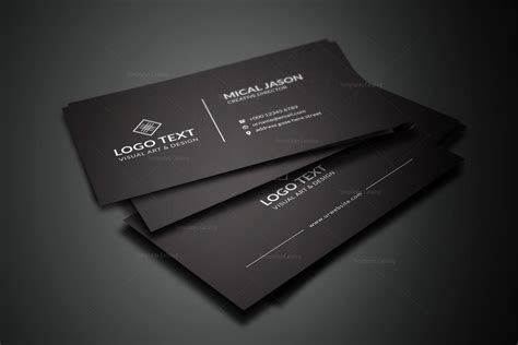 Use the same font size for the same group of information. Plain Creative Business Card Design 001663 - Template Catalog