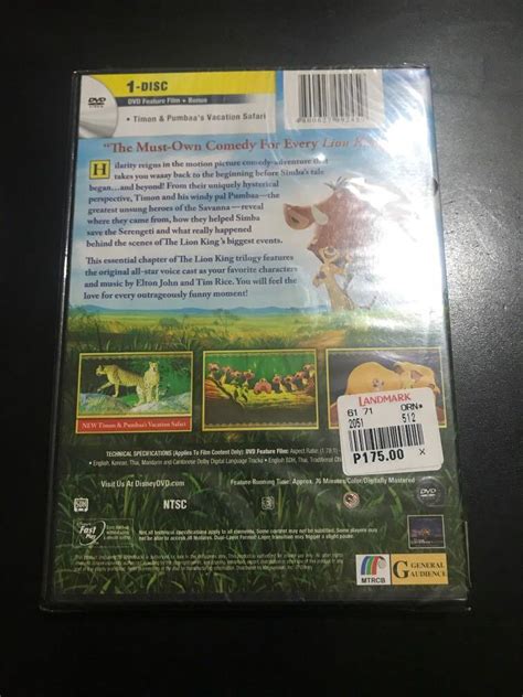 Lion King Dvds Hobbies Toys Music Media Music Accessories On Carousell