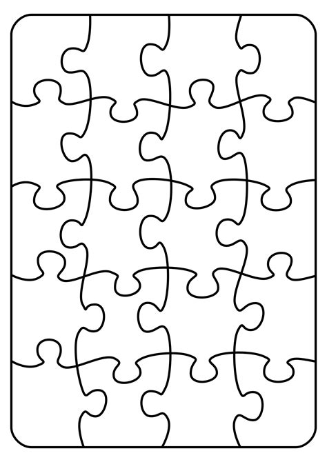 Printable Jigsaw Puzzle Template