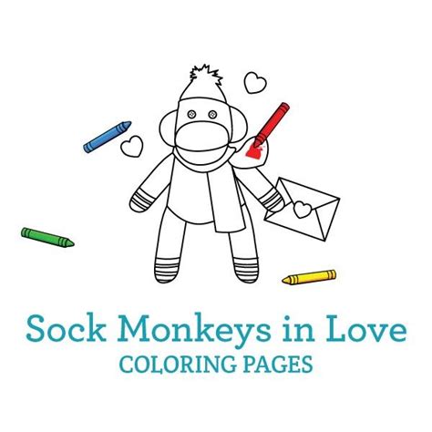 Collection of sock monkey coloring page (41). Sock Monkeys in Love: Kids Coloring Pages - Personal ...