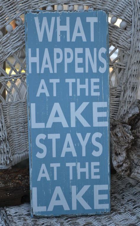 Lake Sign Lake House Decor Cabin Cottage Lake House Rustic