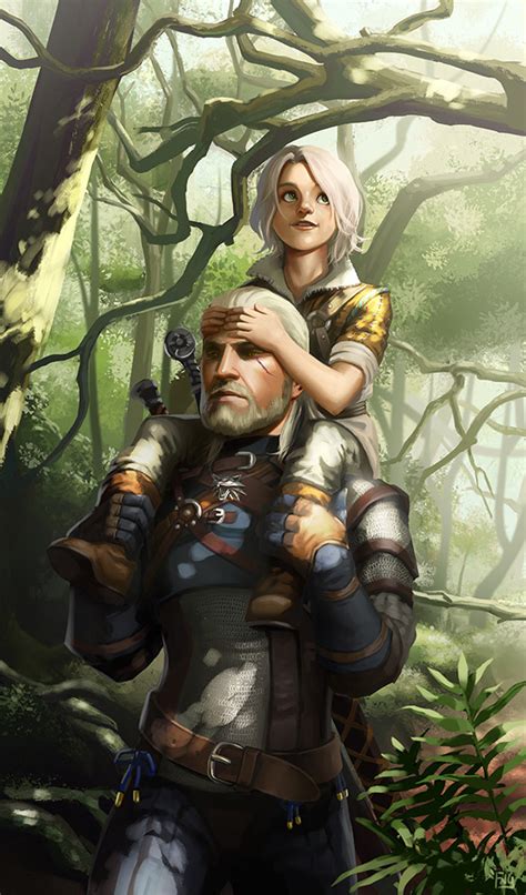 Geralt And Ciri Art By Angeline Roussel Rfantasy