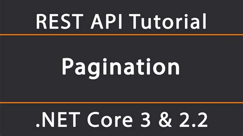 Implementing Pagination ASP NET Core 5 REST API Tutorial 26 YouTube