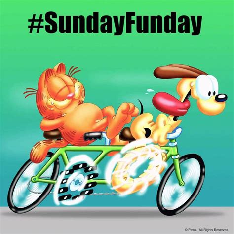 Sunday Funday Enjoy The Ride Garfield Pictures Garfield Cartoon