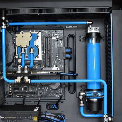 Blue Custom Loop Pc Custom Pc Gaming Pc Build Water