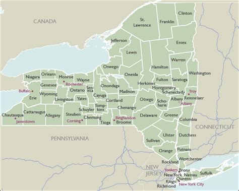 County Zip Code Maps Of New York