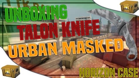 Onscreen Unboxing Talon Knife Urban Masked Horizon Case Youtube