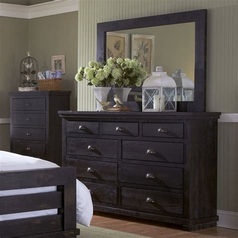 It speaks to a classic look near water, or on the farm, and lends its history to a time when life was simple. Willow Upholstered Bedroom Set (Distressed Black ...