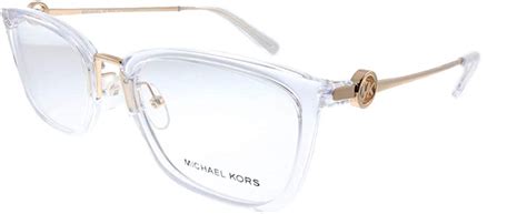 michael kors captiva mk 4054 3105 clear metal rectangle eyeglasses 52mm