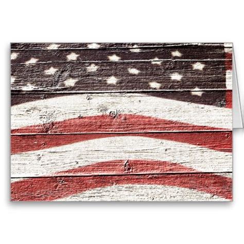 Painted American Flag On Rustic Wood Texture Zazzle American Flag