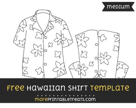 Hawaiian Shirt Template Medium