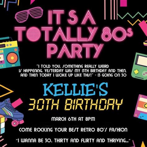 This Is An Image Of A 80s Themed Birthday Party