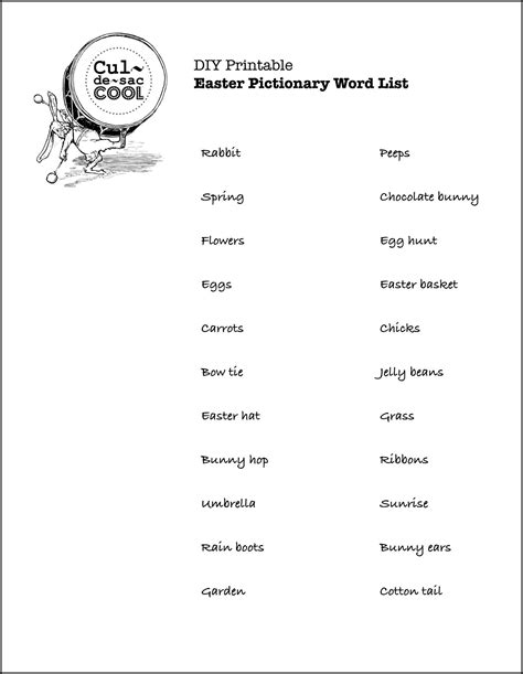 Easy, hard, funny, dirty list. Easter Pictionary Word List | Easter / Spring in 2019 | Easter party games, Pictionary words ...