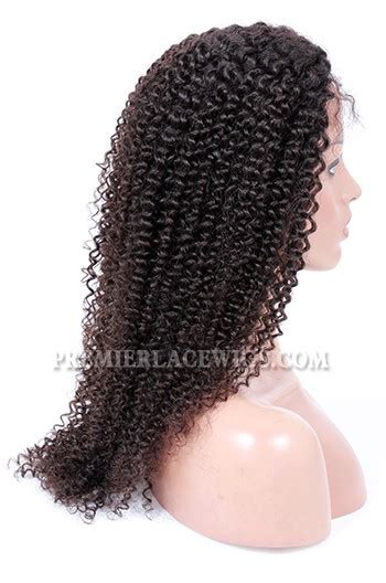 stock kinky curl glueless lace front wigs chinese virgin hair