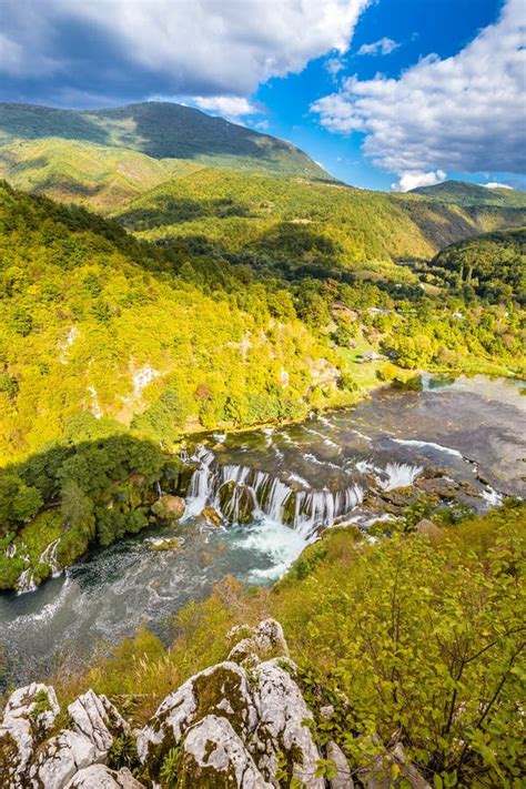 Strbacki Buk Waterfall Croatia And Bosnia Border Stock Image Image