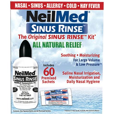 Neilmed sinus rinse, santa rosa, california. NeilMed Sinus Rinse Nasal Wash Starter Kit + 60 Premixed ...