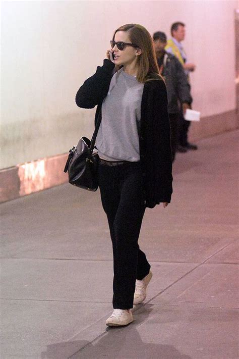 Emma Watson Ditches The Glamour And Keeps It Casual As She Arrives At
