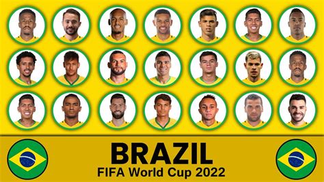 brazil football squad in fifa world cup 2022 ★ brazil football team ★ fifa world cup 2022 youtube