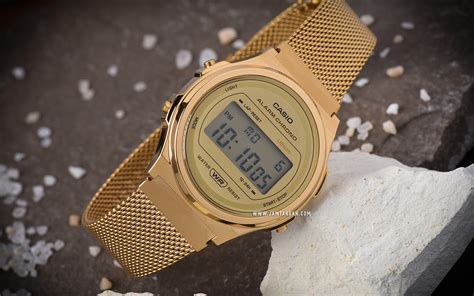 Casio General A171wemg 9adf Digital Dial Gold Mesh Strap