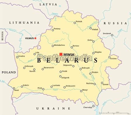 Drag and drop countries around the map to compare their relative size. belarus politische karte - Lizenzfreies Foto - #13571372 ...