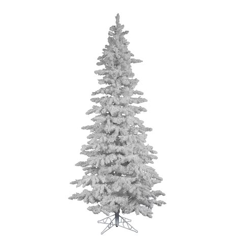 Vickerman 75ft Flocked White On White 1019 Tips Christmas Tree